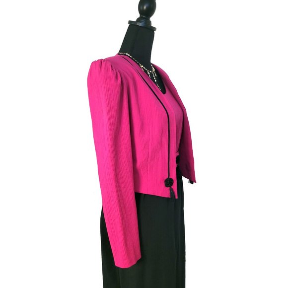 1980s Dress and Cropped Jacket Set - Picture 6 of 10